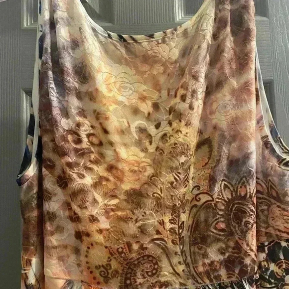 Dress by Victoria Harbour colors are blue, black & orange XXL - Picture 5 of 5